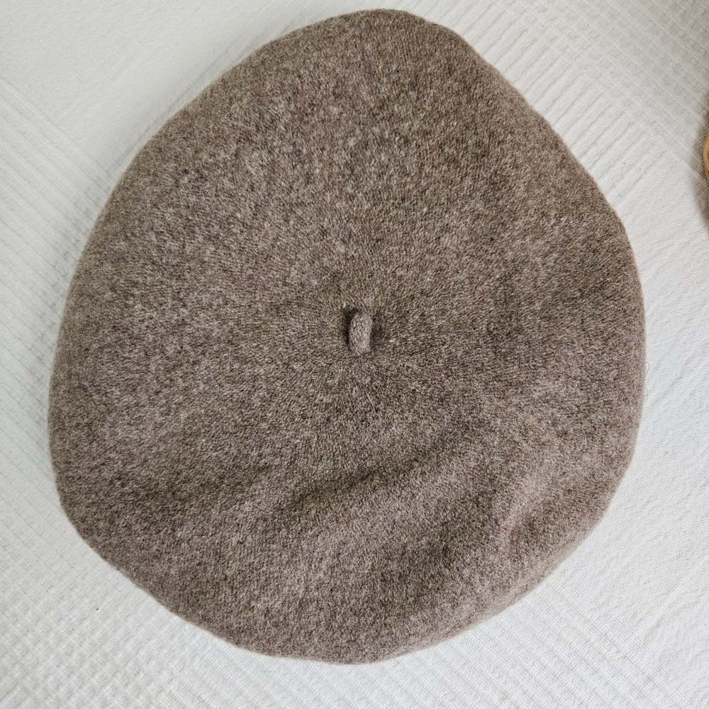 Vintage P.R.T. Ultrabasque 100% Wool‎ Beret Hat Beige Tan - Picture 7 of 13